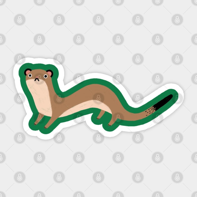 Just a Weasel Sticker by Sophie Corrigan